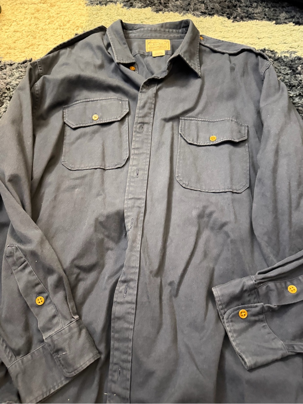 Polo Ralph Lauren Navy Blue Denim Goods Shirt